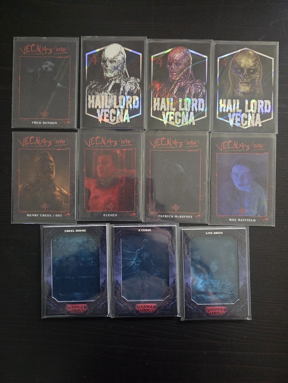 Stranger Things Horror Trading Card Lot Vecna , Eleven ,Nancy and Others